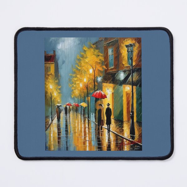 Item preview, "Autumn Rainfall: Serene Evening in the City" designed and sold by Artisticanvas.