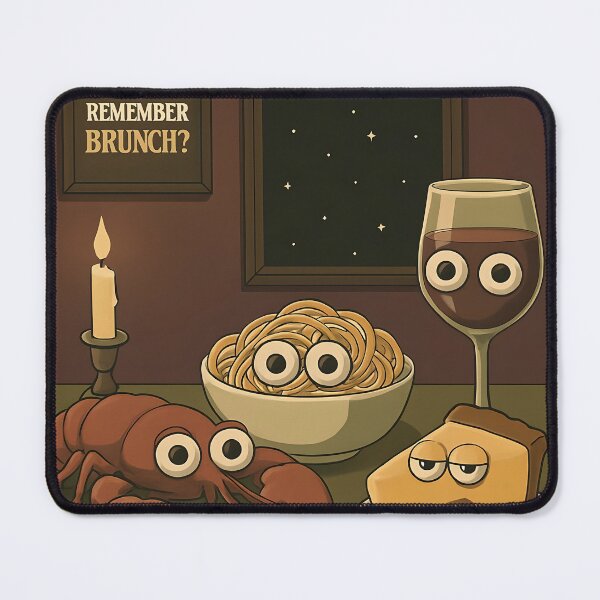Item preview, Dinner With No Purpose Design | Absurdist Food Art Print | Funny Surreal Dining Room Wall Decor for Wine Bars & Sad Gourmet Vibes designed and sold by ShopAyejaeys.
