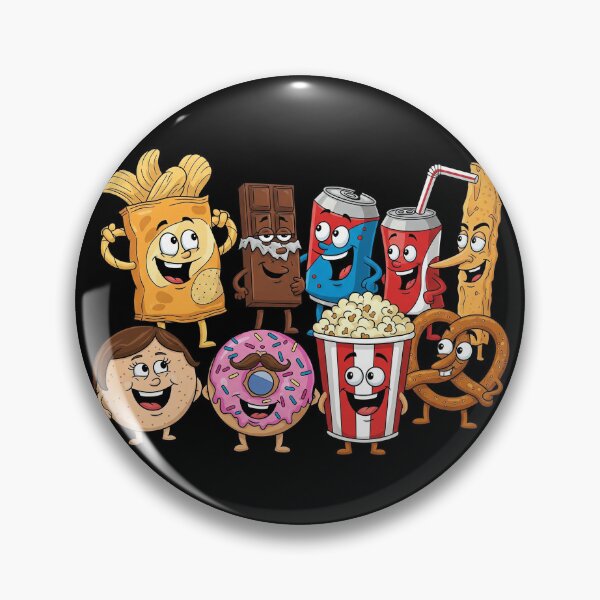 Item preview, Happy Snack Food Cartoon Characters designed and sold by Pikamuu.