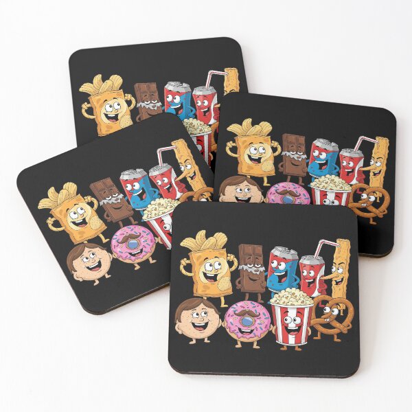 Item preview, Happy Snack Food Cartoon Characters designed and sold by Pikamuu.