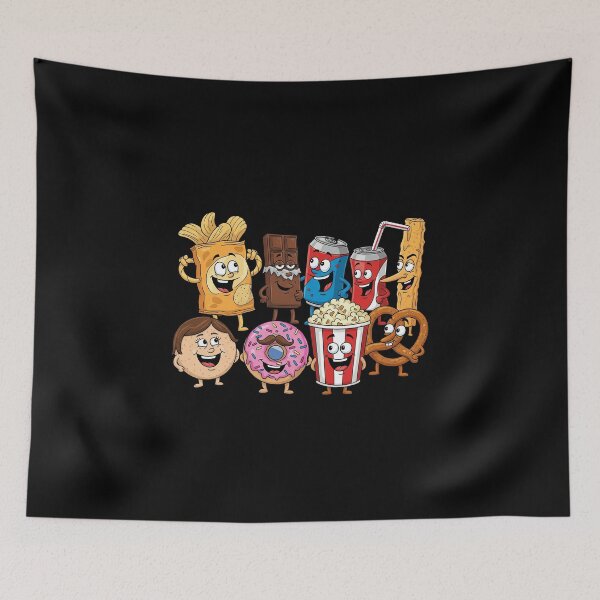 Item preview, Happy Snack Food Cartoon Characters designed and sold by Pikamuu.