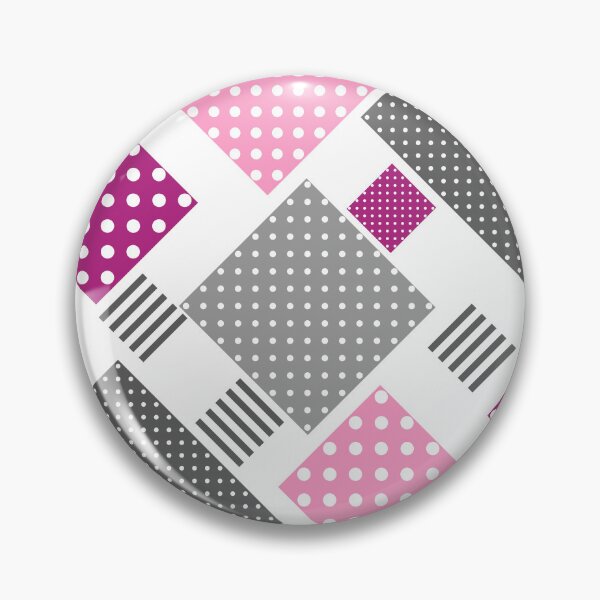 Item preview, Patchwork in polka dots and stripes pink and plum   designed and sold by fuzzyfox.