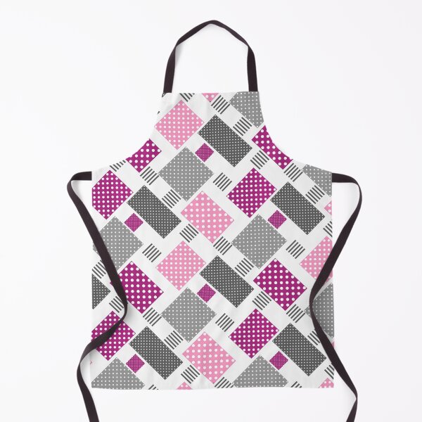 Item preview, Patchwork in polka dots and stripes pink and plum designed and sold by fuzzyfox.