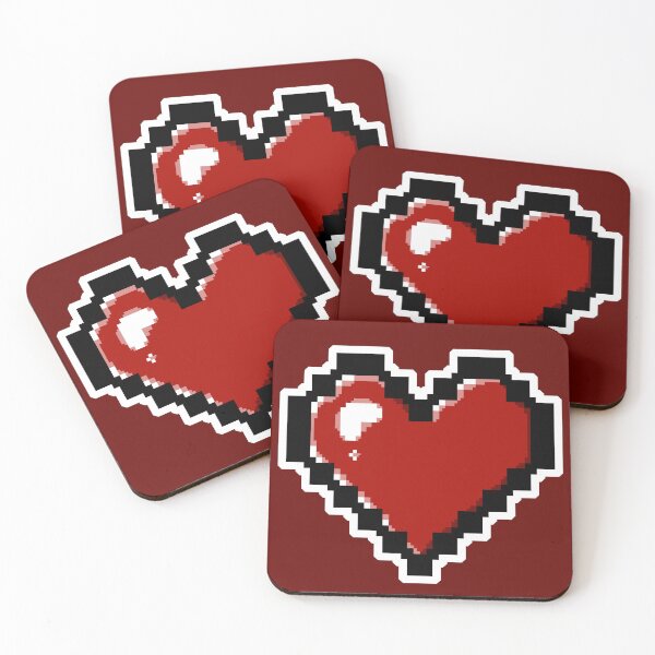 Item preview, Deep Red Pixel Heart designed and sold by AureateAnomaly.