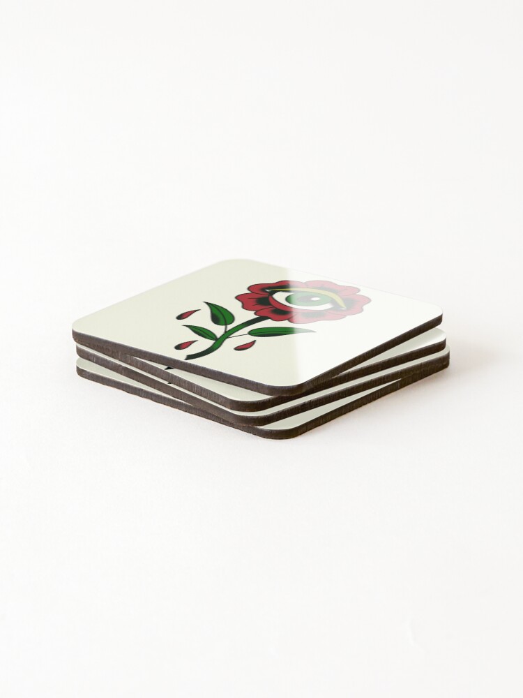 Thumbnail 4 of 5, Coasters (Set of 4), Eye Flower  designed and sold by RFTattoo.