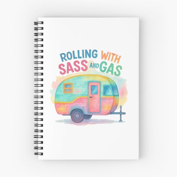Item preview, Rolling with Sass and Gas Funny Glamping Camper Shirt designed and sold by DesignsJemCo.