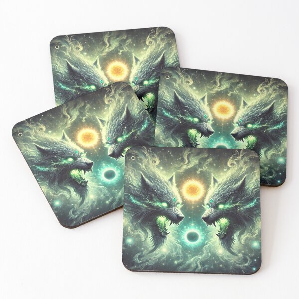 Item preview, Sköll and Hati – Wolves of Sun and Moon | Norse Myth Art designed and sold by Umbra666.