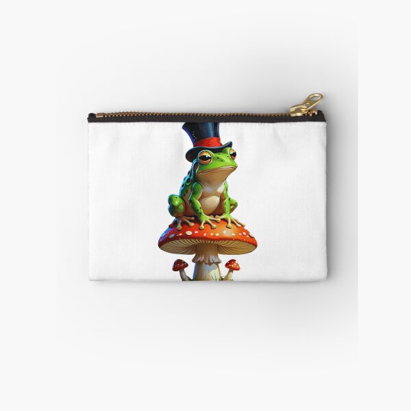 Item preview, Fancy Frog Sticker – Cute Top Hat Mushroom Art designed and sold by CozyCloudz.