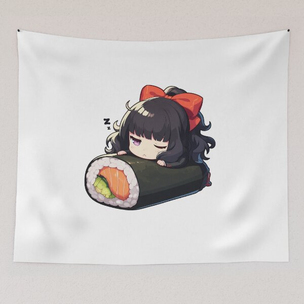 Item preview, Game Chibi Kawaii Justine Caroline Persona 5 Sushi Nap designed and sold by TanglenRabbit.