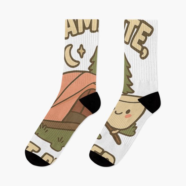 Item preview, I Camp Cute Not Rugged Funny Kawaii Camping Shirt designed and sold by DesignsJemCo.