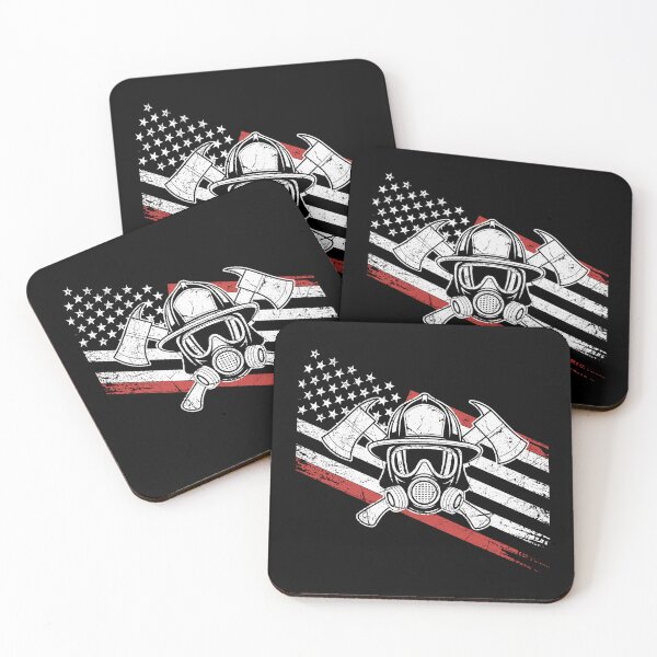 Item preview, Patriotic Firefighter T-Shirt with Thin Red Line Flag designed and sold by sols.