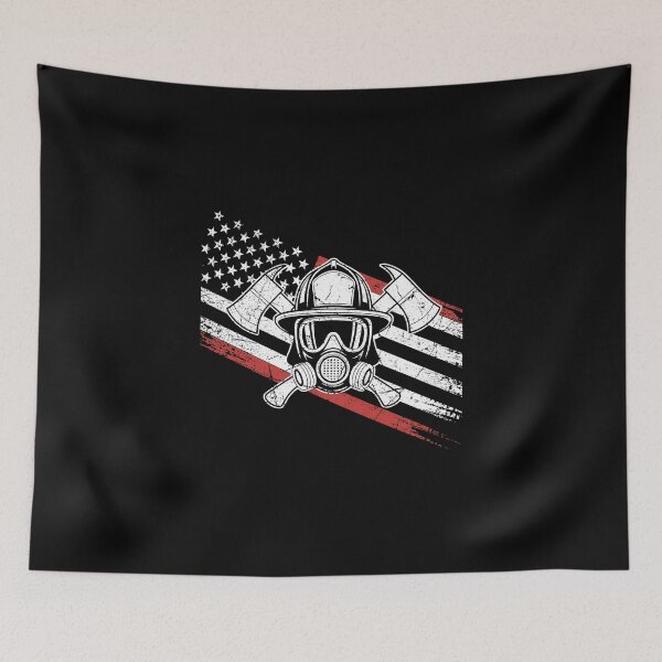 Item preview, Patriotic Firefighter T-Shirt with Thin Red Line Flag designed and sold by sols.