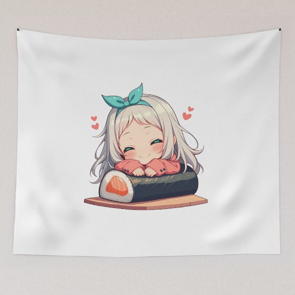Item preview, Chibi Kawaii Hideri Kanzaki Blend S Sushi Cheer designed and sold by TanglenRabbit.