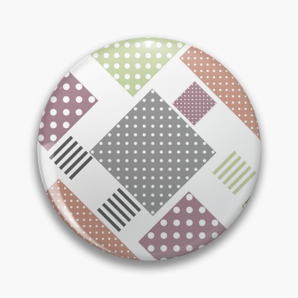 Item preview, Patchwork in polka dots and stripes beige olive   designed and sold by fuzzyfox.