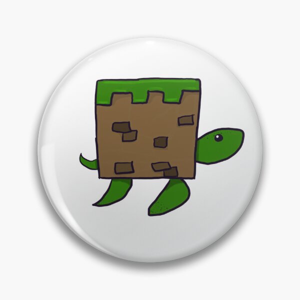 Item preview, Grass Block Turtle designed and sold by cursedpanda182.