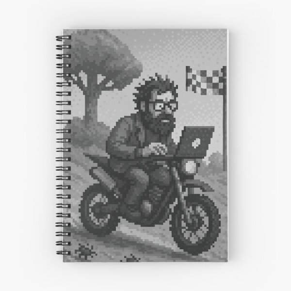 Item preview, Extreme Programming Ride – Pixel Art in Grayscale designed and sold by nozhove.