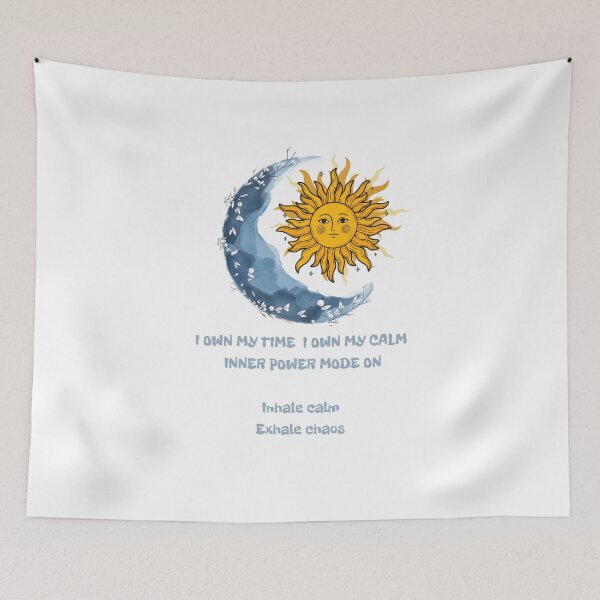 Item preview, Inhale Calm Exhale Chaos – sun moon Mindful Vibes inner power designed and sold by DailyBodyCalm.