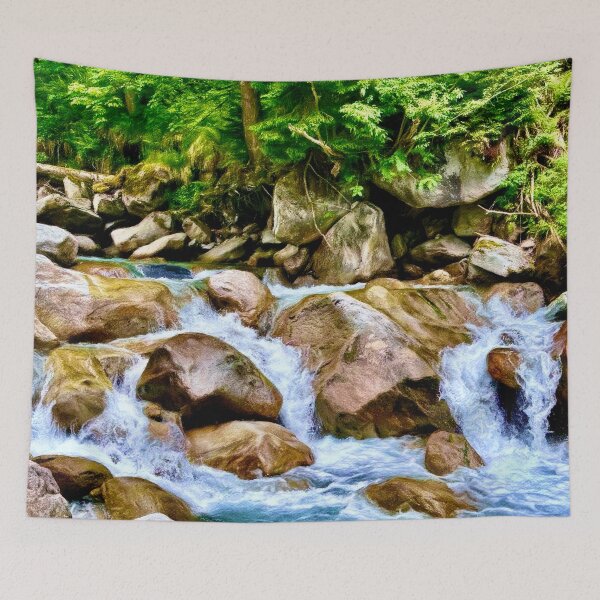 Item preview, Enchanted Waterfall Oasis – Tranquil Nature Stream Photography by Pamela Storch designed and sold by Pamela Storch.