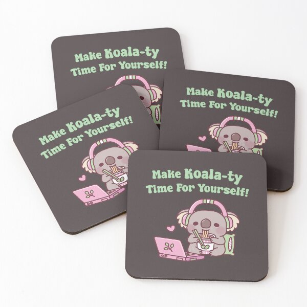 Item preview, Cute Koala Eating Noodles Make Koala-ty Time For Yourself designed and sold by rustydoodle.