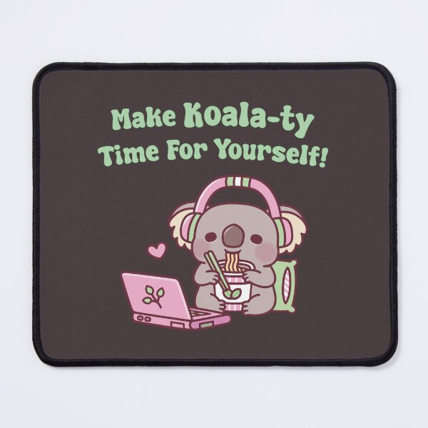 Item preview, Cute Koala Eating Noodles Make Koala-ty Time For Yourself designed and sold by rustydoodle.