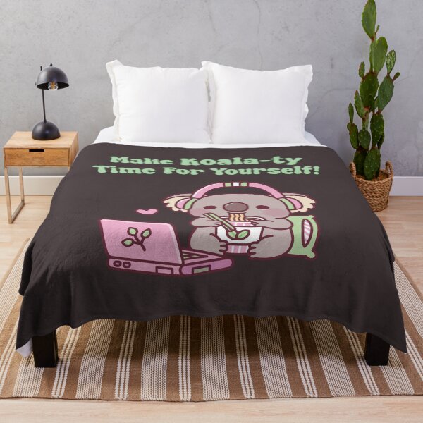 Item preview, Cute Koala Eating Noodles Make Koala-ty Time For Yourself designed and sold by rustydoodle.