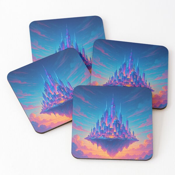 Item preview, Floating Neon City designed and sold by ArmandoC1313.