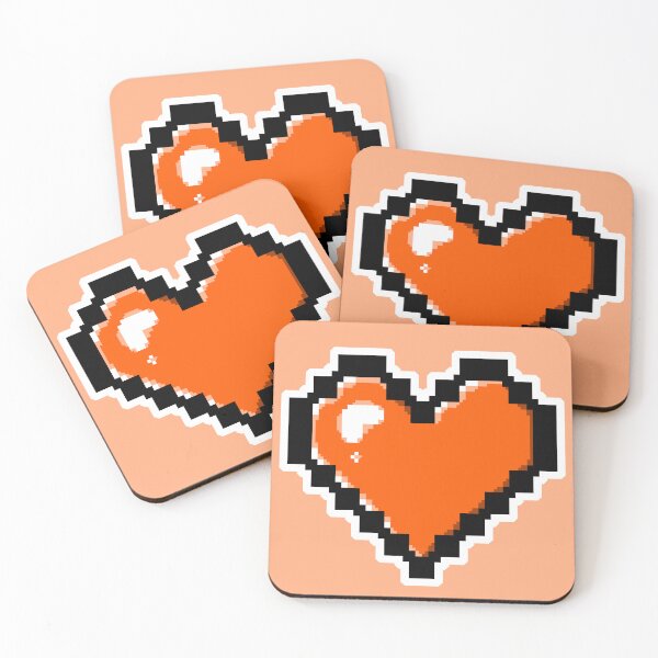 Item preview, Orange Pixel Heart designed and sold by AureateAnomaly.