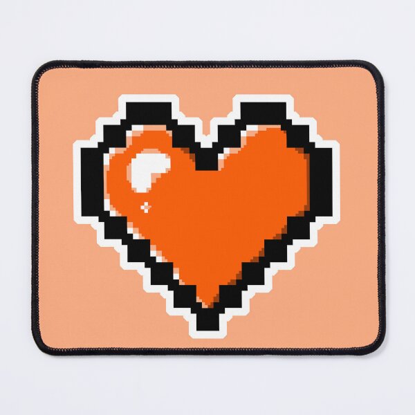 Item preview, Orange Pixel Heart designed and sold by AureateAnomaly.
