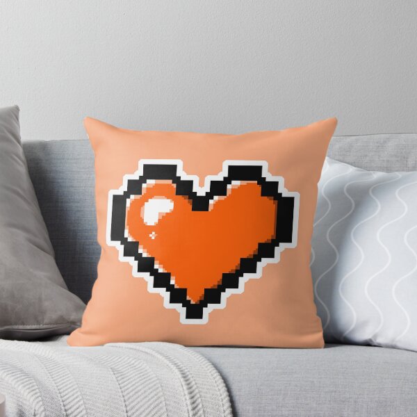 Item preview, Orange Pixel Heart designed and sold by AureateAnomaly.