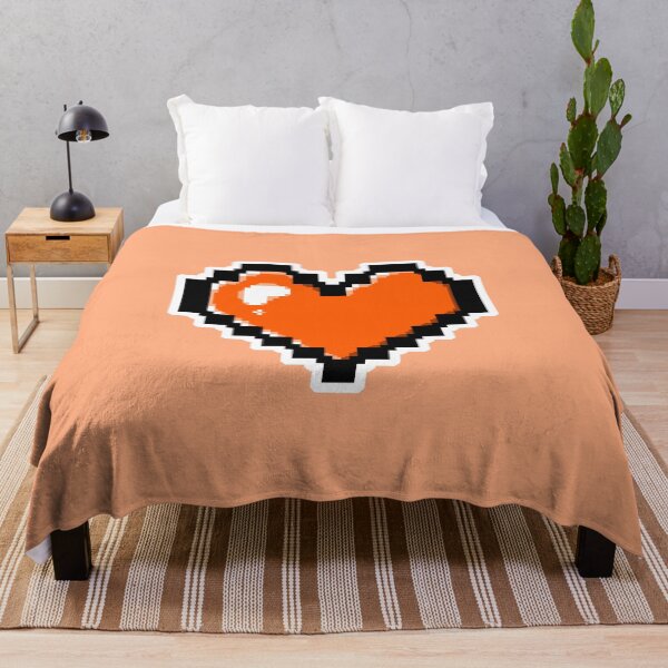 Item preview, Orange Pixel Heart designed and sold by AureateAnomaly.