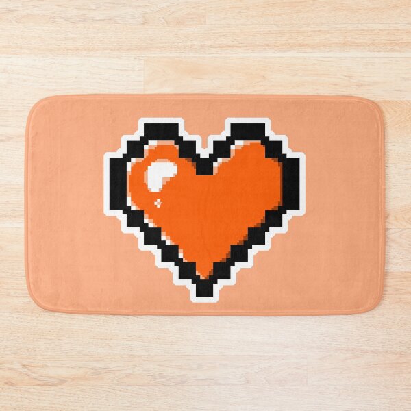 Item preview, Orange Pixel Heart designed and sold by AureateAnomaly.