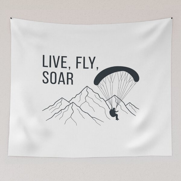 Item preview, Live, Fly, Soar: Inspirational Paragliding Over Majestic Mountains designed and sold by Cloud-Riders.