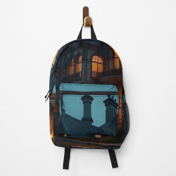 Item preview, Gothic Mansion at Night – Dark Romantic Architecture Artwork designed and sold by K@Whimsical cottagecore.