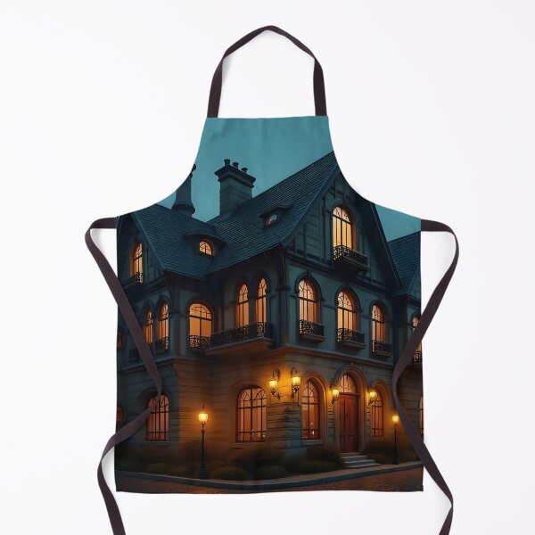 Item preview, Gothic Mansion at Night – Dark Romantic Architecture Artwork designed and sold by K@Whimsical cottagecore.