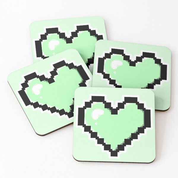 Item preview, Mint Green Pixel Heart designed and sold by AureateAnomaly.