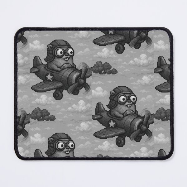 Item preview, Go Gopher Flight – Pixel Art in Grayscale designed and sold by nozhove.