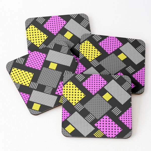 Item preview, Patchwork with polka dots and stripes purple yellow  designed and sold by fuzzyfox.