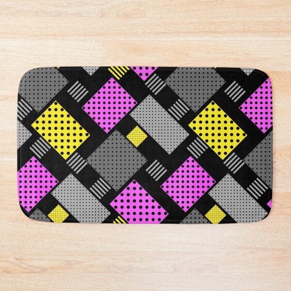Item preview, Patchwork with polka dots and stripes purple yellow  designed and sold by fuzzyfox.