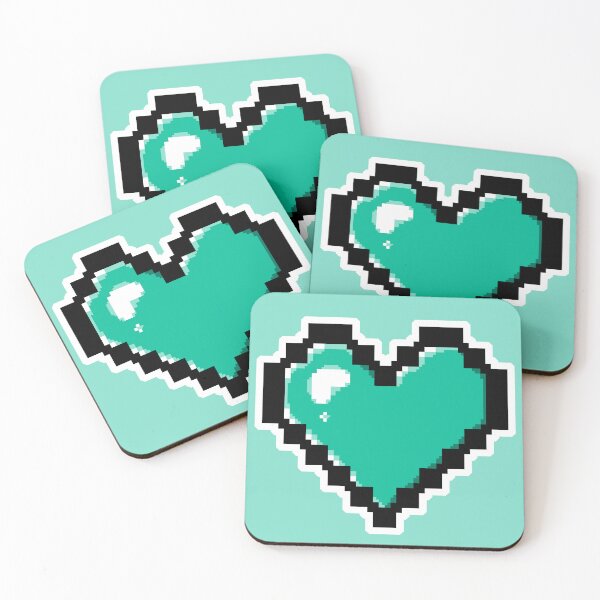 Item preview, Teal Pixel Heart designed and sold by AureateAnomaly.
