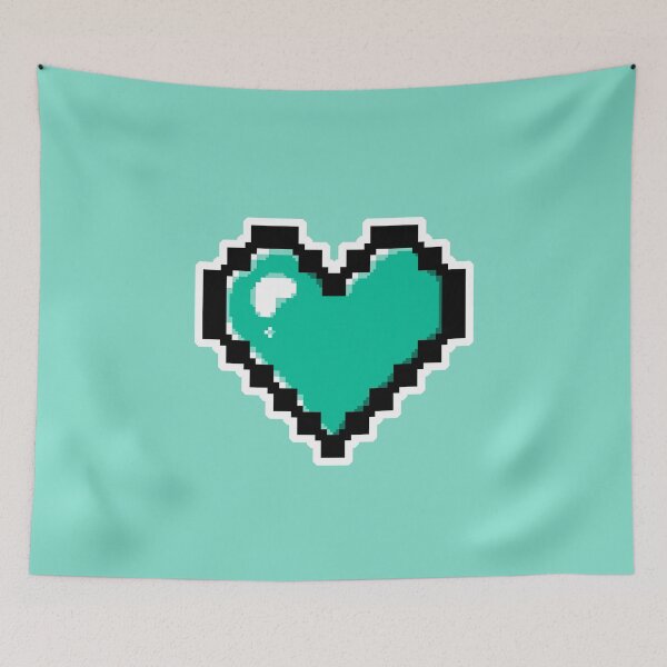 Item preview, Teal Pixel Heart designed and sold by AureateAnomaly.