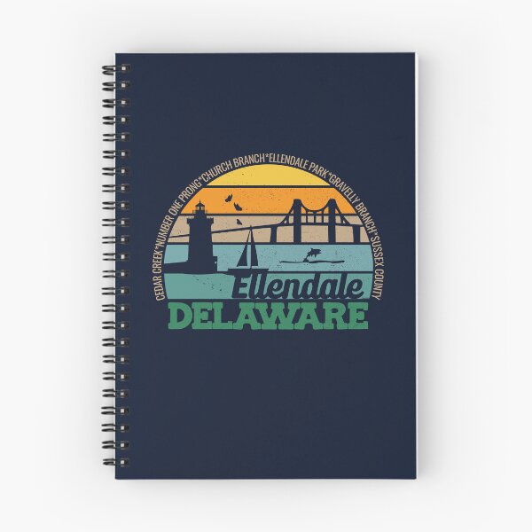 Item preview, Ellendale Delaware Retro Sunset Local Pride Logo  designed and sold by CRHPOD20.