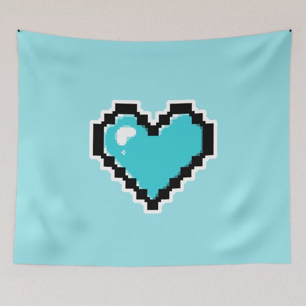 Item preview, Blue Pixel Heart designed and sold by AureateAnomaly.