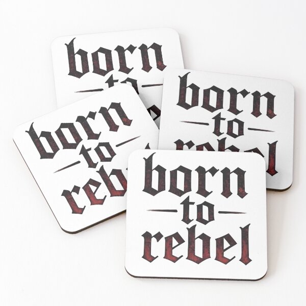Item preview, Born to Rebel Gothic Bold Distressed Typography T-Shirt designed and sold by StudioKarim.