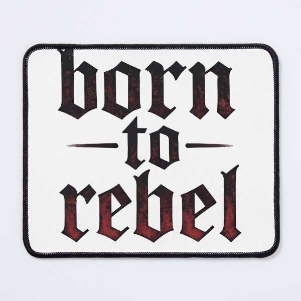 Item preview, Born to Rebel Gothic Bold Distressed Typography T-Shirt designed and sold by StudioKarim.
