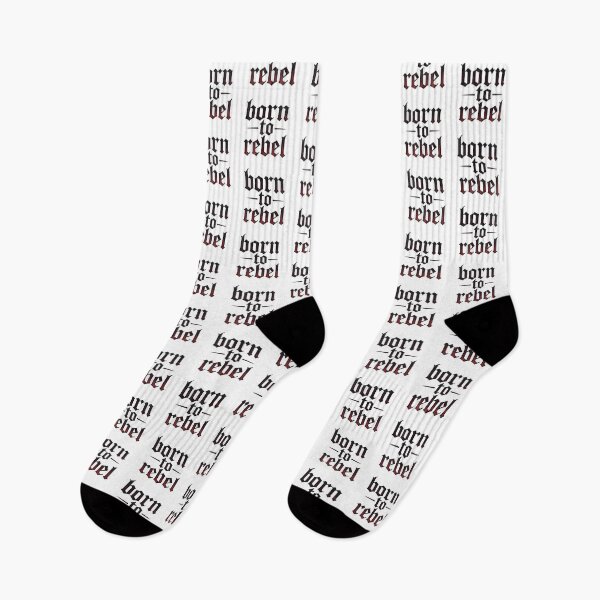 Item preview, Born to Rebel Gothic Bold Distressed Typography T-Shirt designed and sold by StudioKarim.