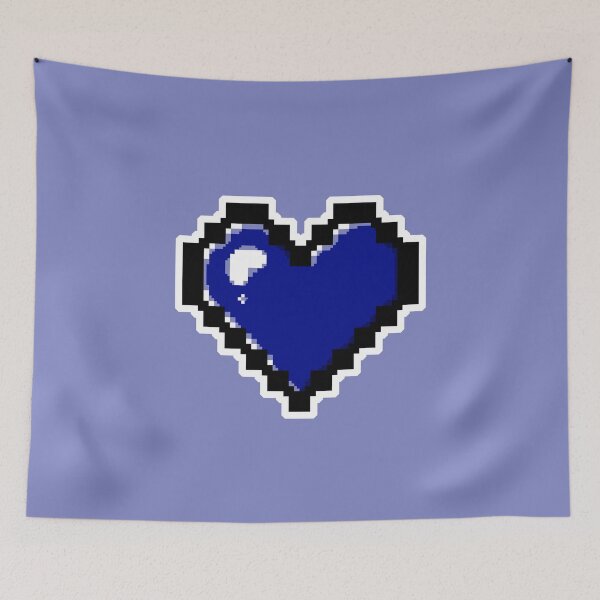 Item preview, Dark Blue Pixel Heart designed and sold by AureateAnomaly.