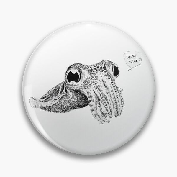 Item preview, Cute Cuttle Fish Pun Wanna Cuttle? designed and sold by WheresMyMojo.