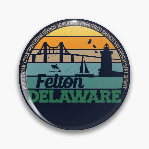 Item preview, Felton Delaware Retro Sunset Local Pride Logo  designed and sold by CRHPOD20.