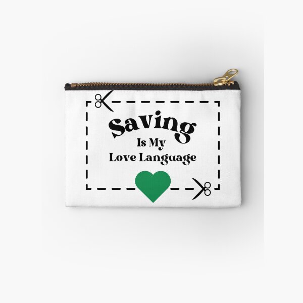 Item preview, Saving is My Love Language - Green Heart designed and sold by BeeSmartShopper.