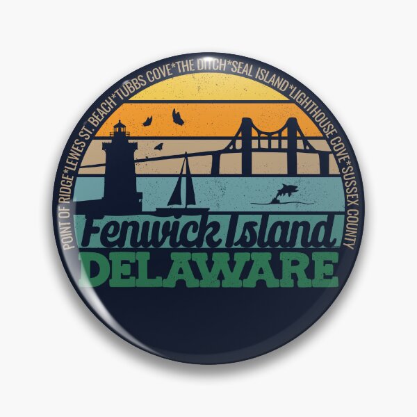 Item preview, Fenwick Island Delaware Retro Sunset Local Pride Logo  designed and sold by CRHPOD20.